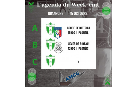 AGENDA DU 15 OCTOBRE 2023